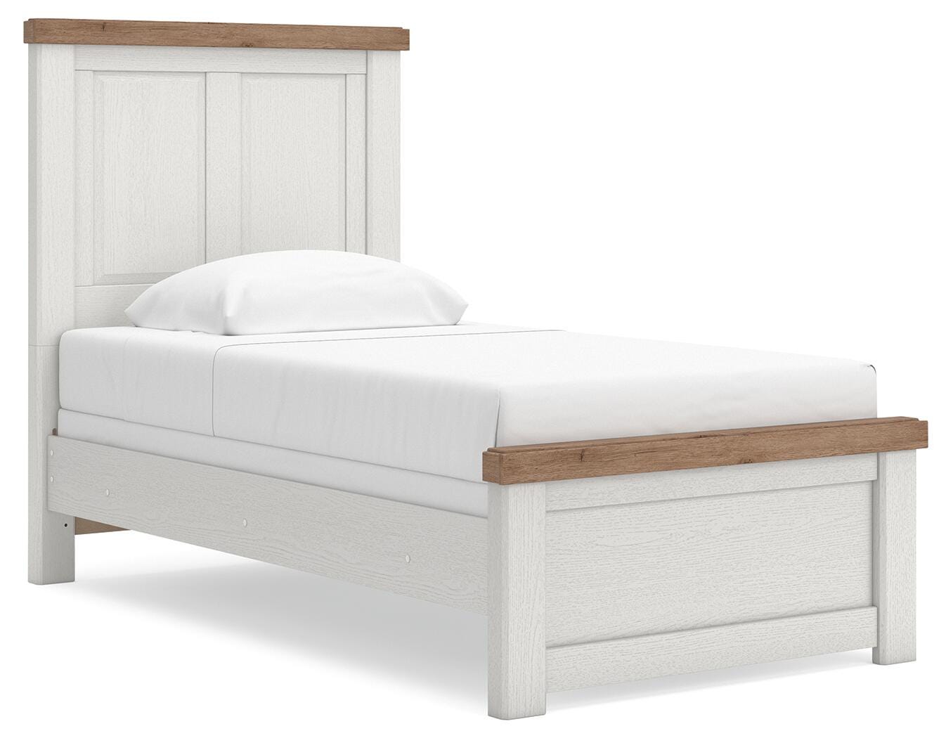 Savonport Panel Bed (Youth) - White/Brown (B4615-SI)