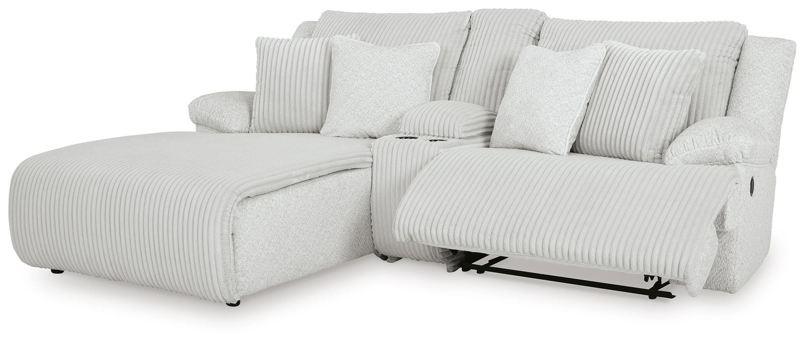 Top Tier 3-Piece Reclining Sectional Sofa with Chaise (92706-SI) - Image 2