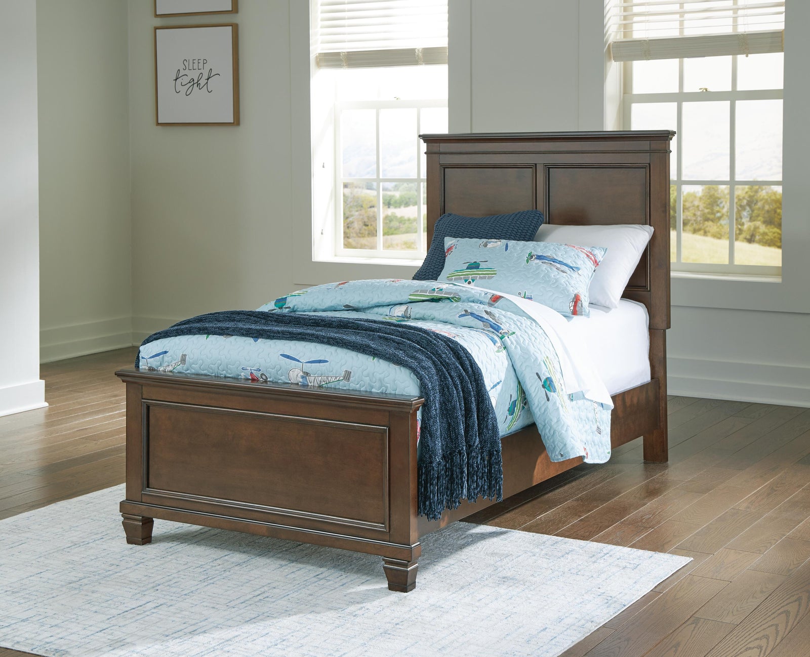 Danabrin Panel Bed, Dresser and Mirror - Brown (B685-SI) - Image 13