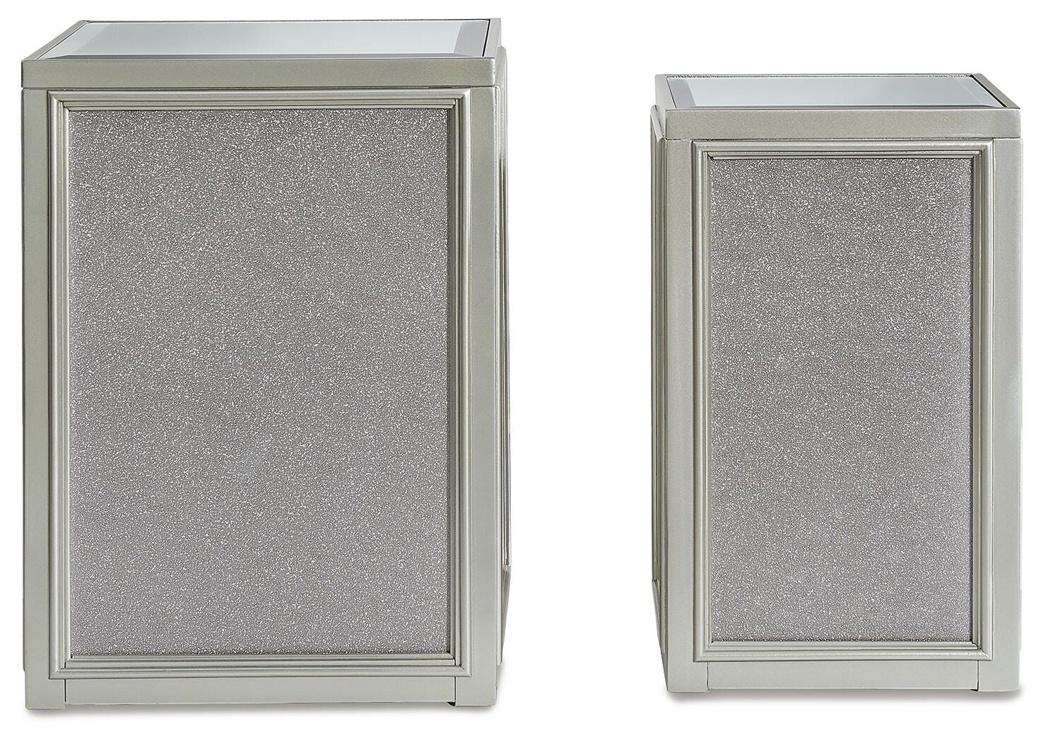 Traleena Nesting End Table (Set of 2) - Silver Finish (T957-SI) - Image 3