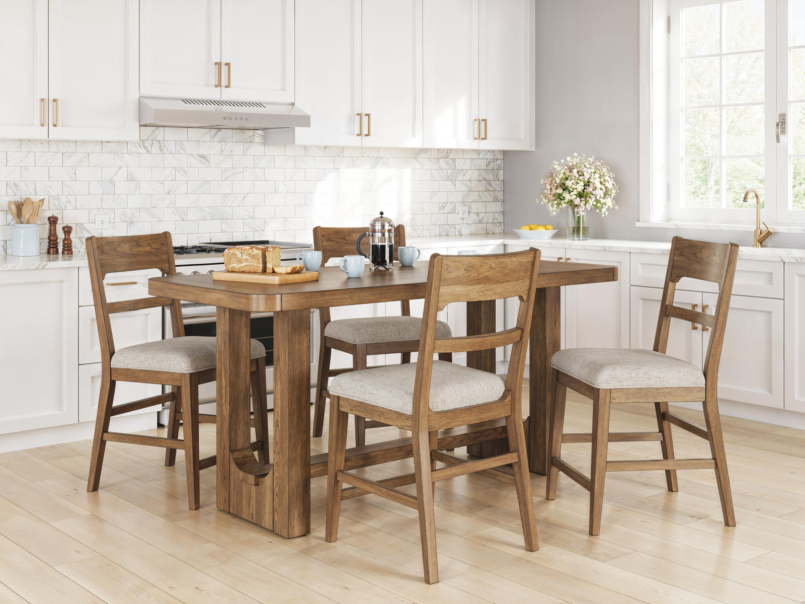 Cabalynn Counter Height Dining Table and 4 Barstools (D974-SI) - Image 10