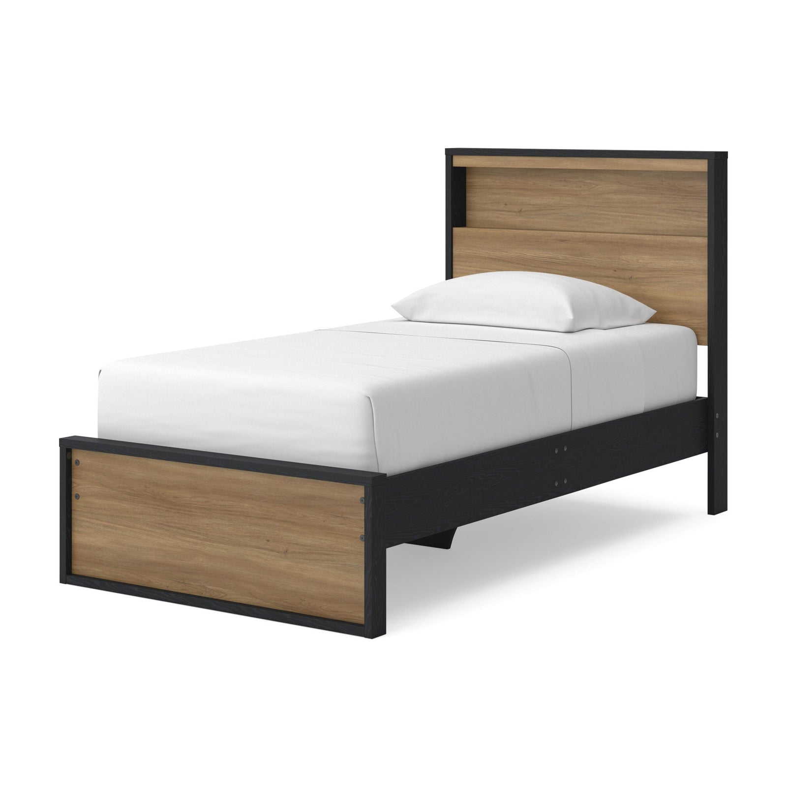 Kozmour Bookcase Complete Bed Frame - Black/Brown (EB1460-SI) - Image 24