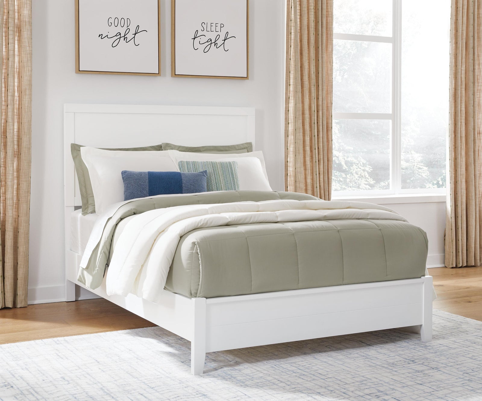 Binterglen Panel Bed, Dresser, Chest and Nightstand - White (B427-SI) - Image 30