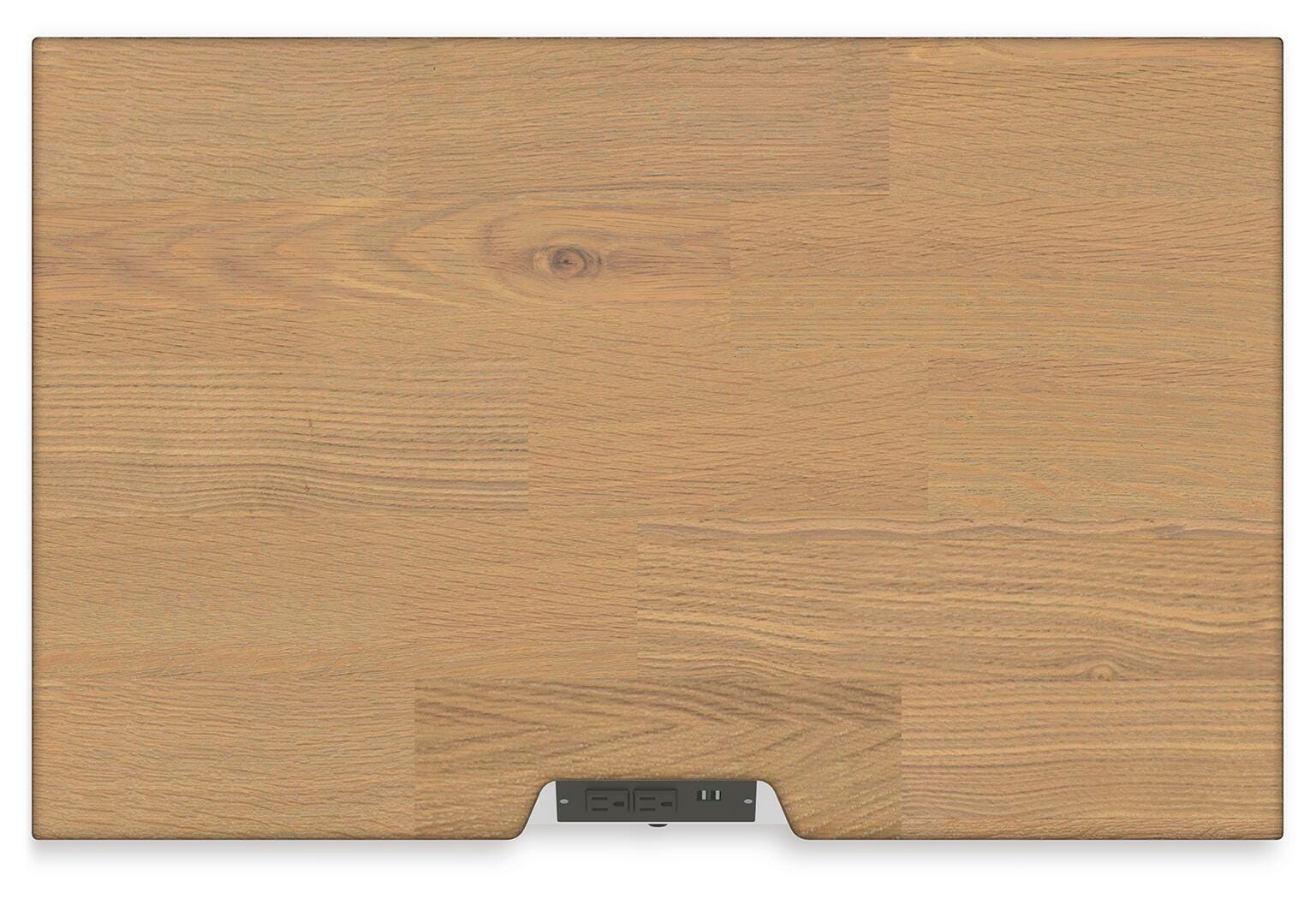 Ashbryn Panel Bed, Dresser, Mirror and 2 Nightstands - White/Natural (B844-SI) - Image 22