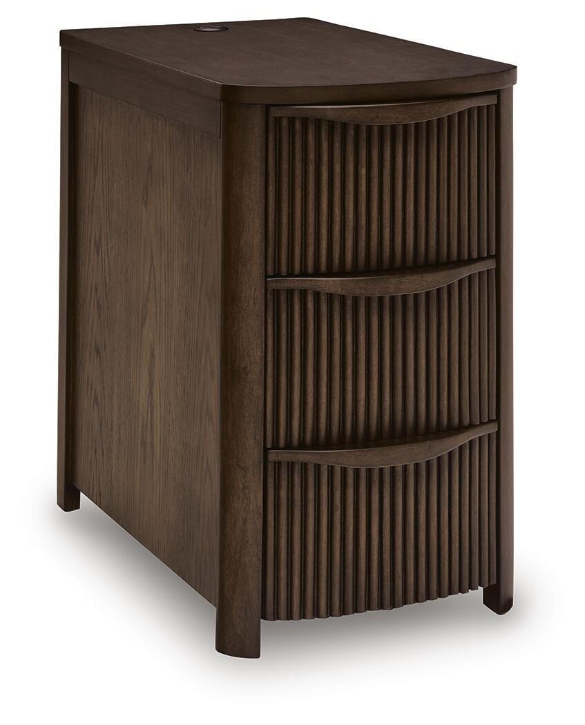 Camdill Chairside End Table - Dark Brown (T208-SI)
