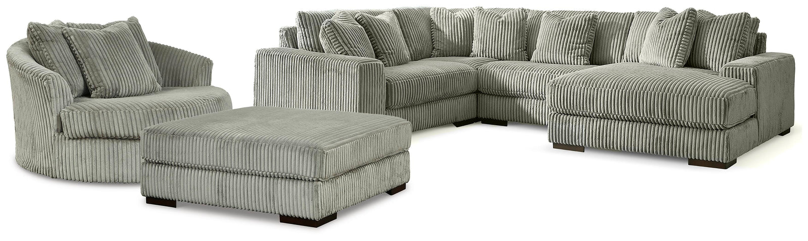 Lindyn 4-Piece Sectional, Chair and Ottoman (21105-SI)