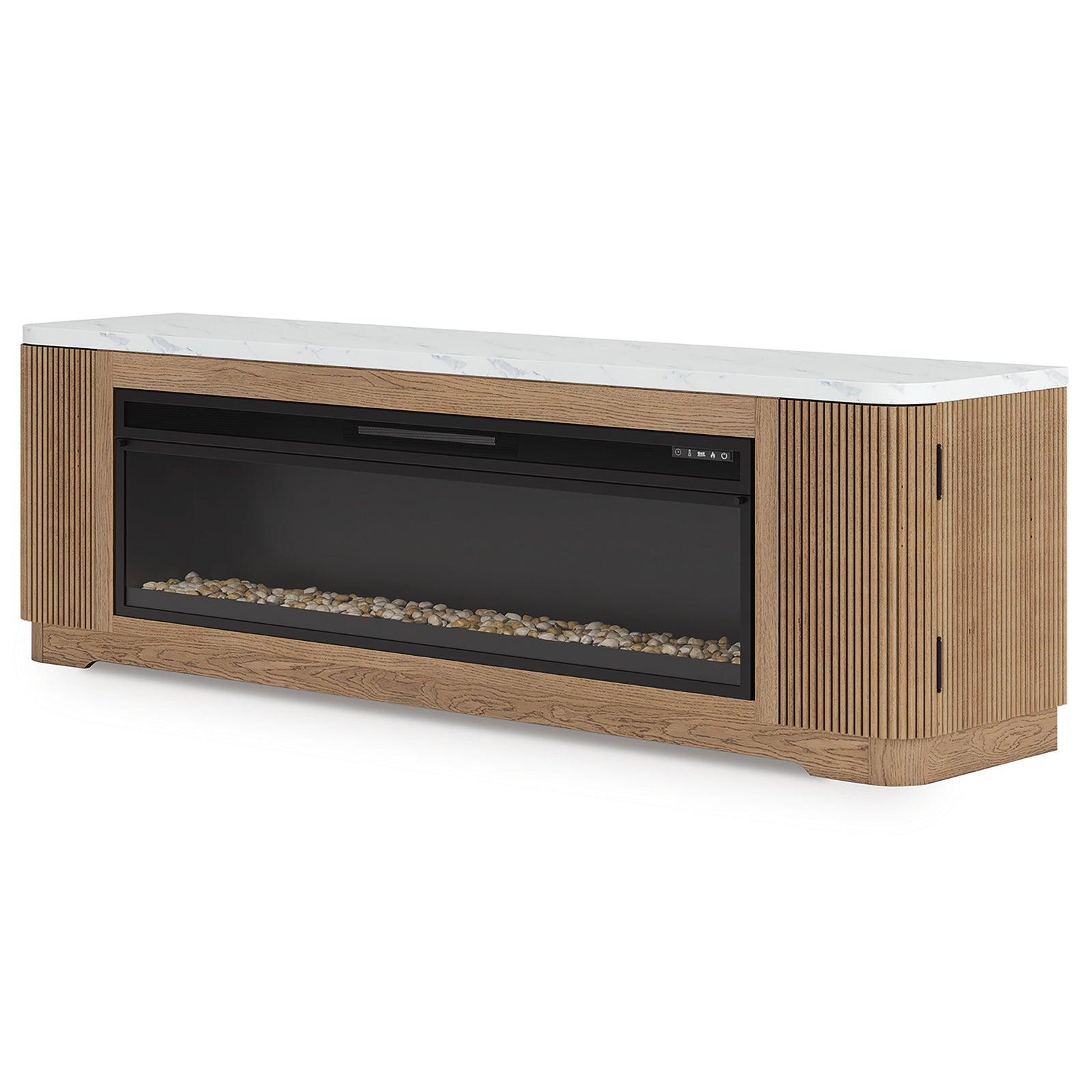 Camdill 80 TV Stand with Electric Fireplace (W808-SI) - Image 4
