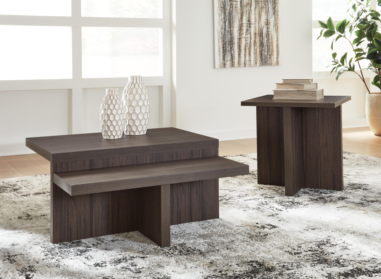 Zendex Table (Set of 2) - Brown (T304-SI) - Image 8