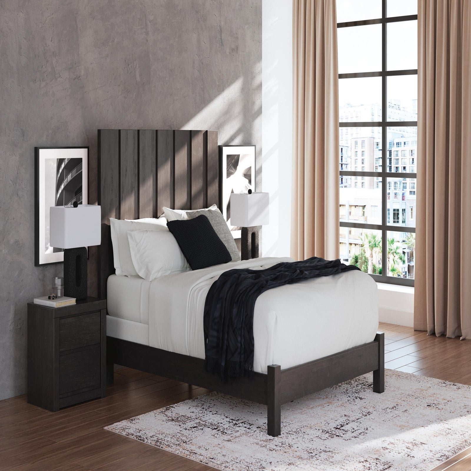 Fraluna Queen Panel Bed, Dresser and Mirror (PCB3370-SI) - Image 16
