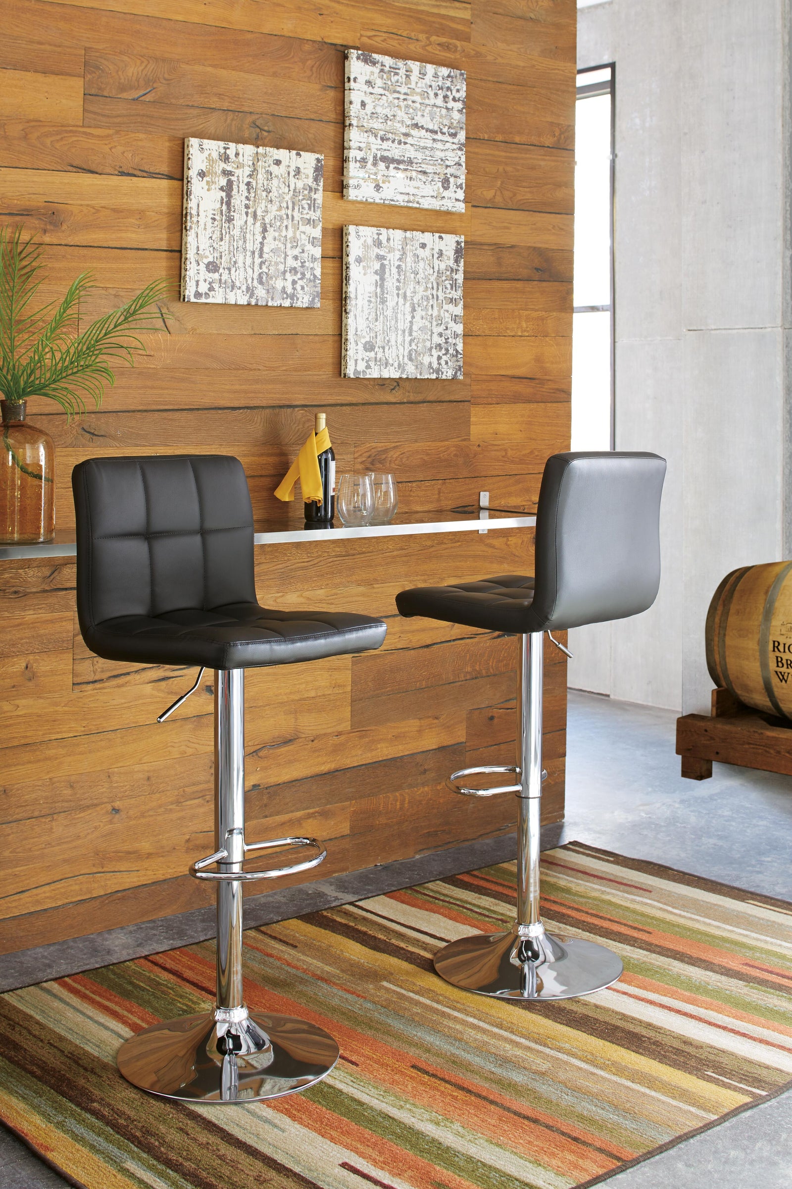 Bellatier Adjustable Height Bar Stool (Set of 2) (D120-SI) - Image 5
