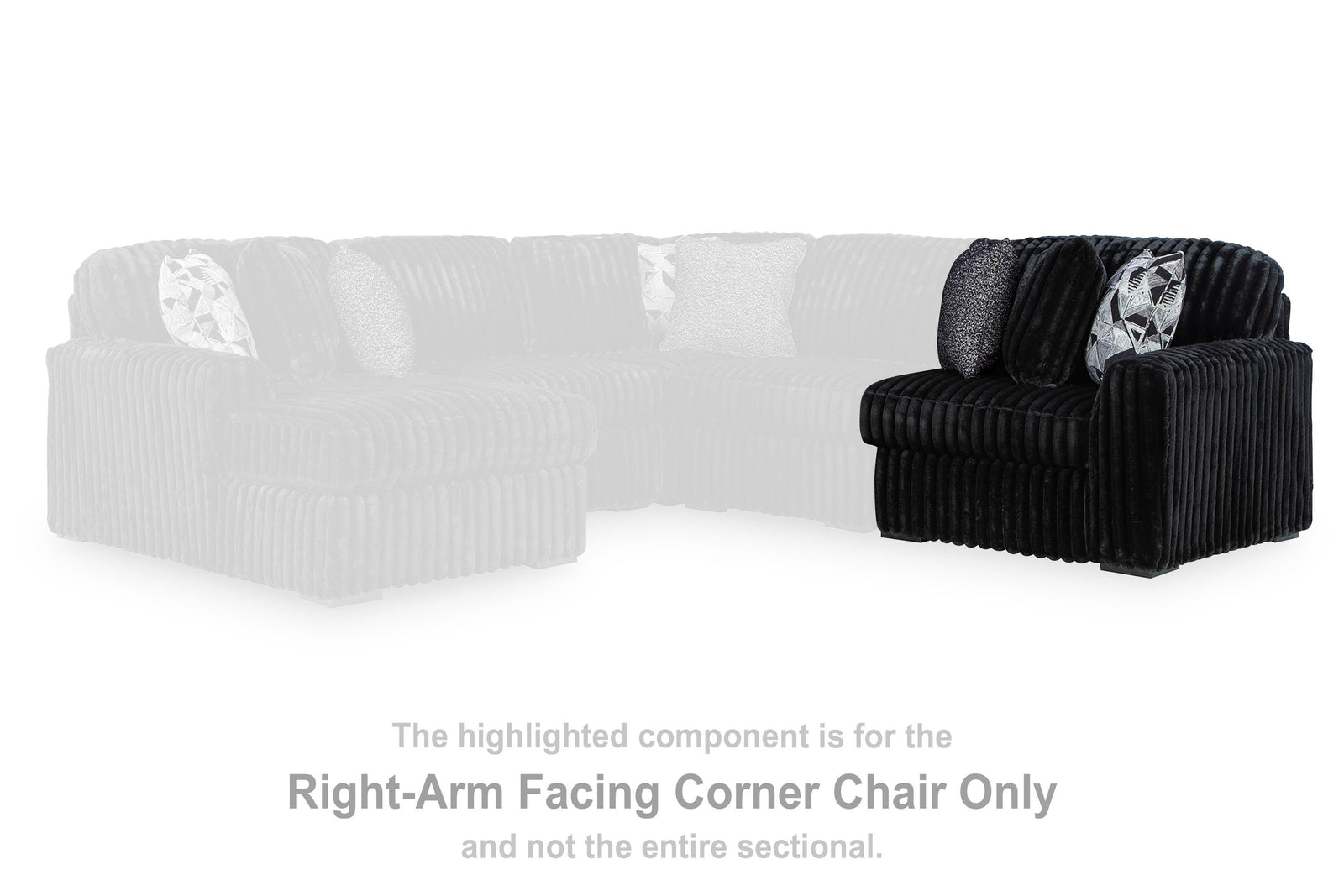 Midnight-Madness Oversized Chaise (98103-SI) - Image 62
