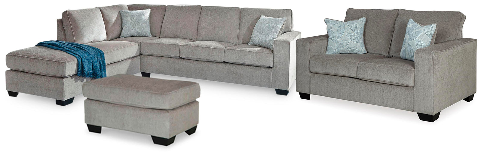 Altari 2-Piece Sectional with Chaise, Loveseat and Ottoman (87214-SI)