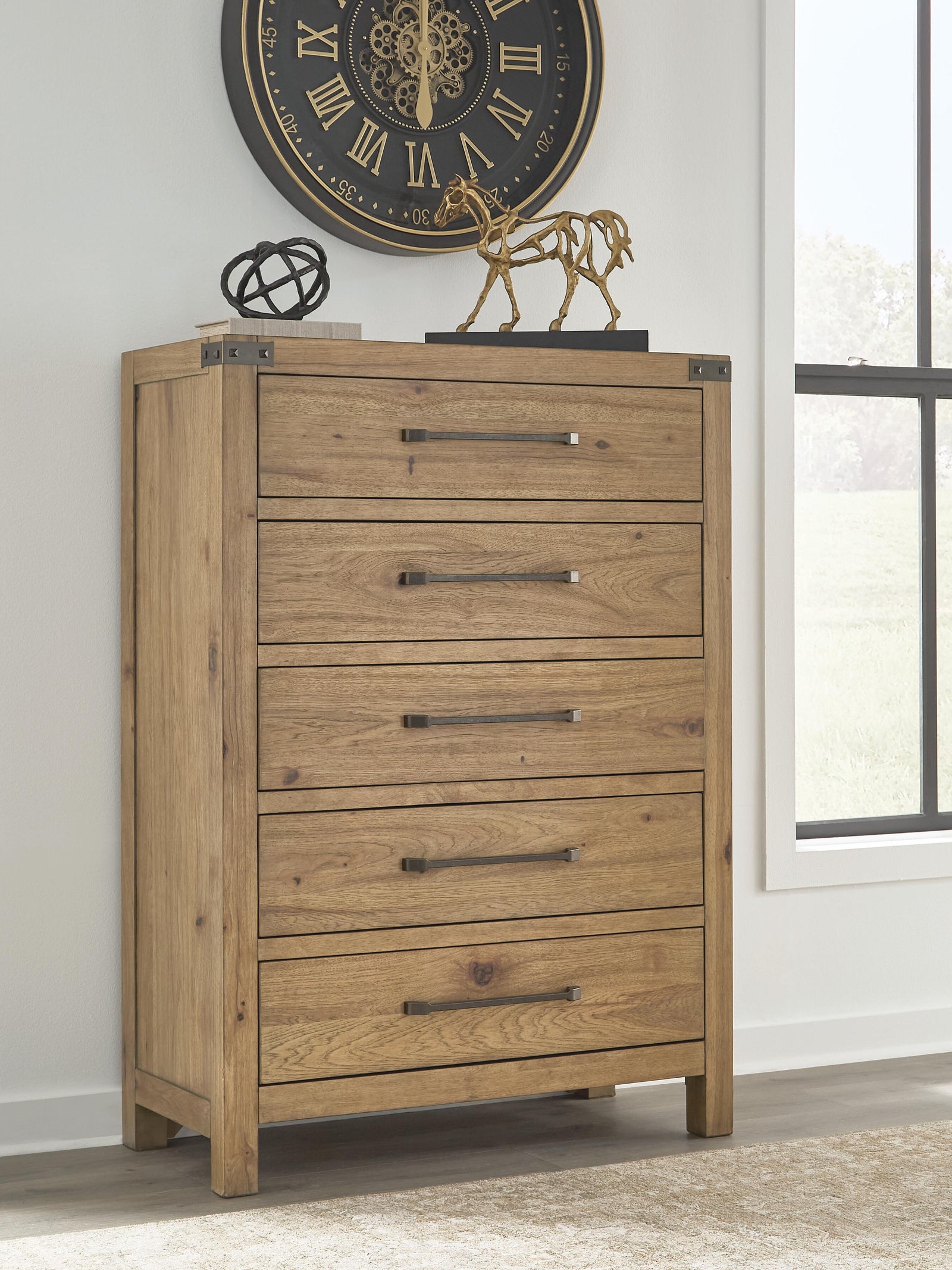 Ridgester Chest of Drawers - Light Brown (B858-SI) - Image 2