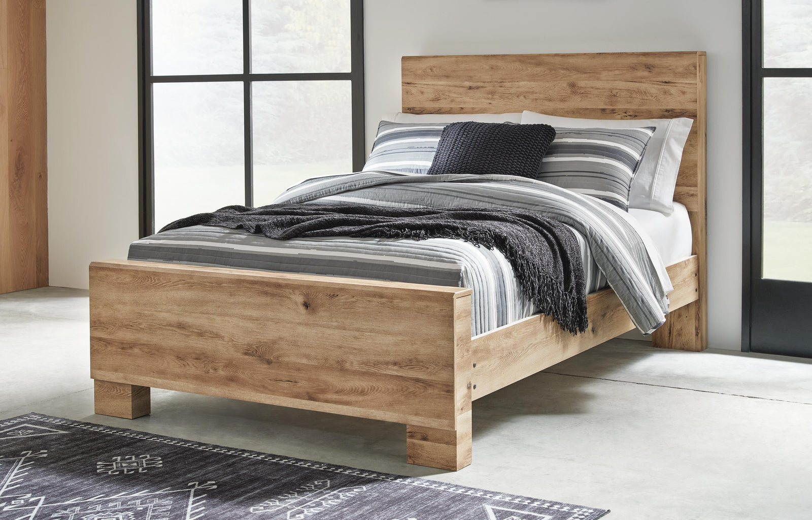 Hyanna Panel Bed, Dresser and Mirror - Tan Brown (B1050-SI) - Image 10