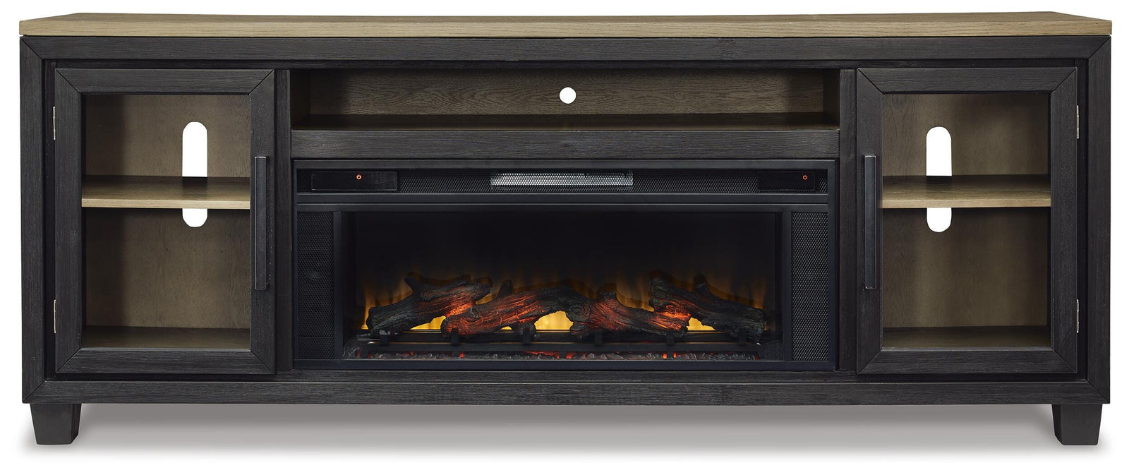 Foyland 83 TV Stand with Electric Fireplace (W989-SI)