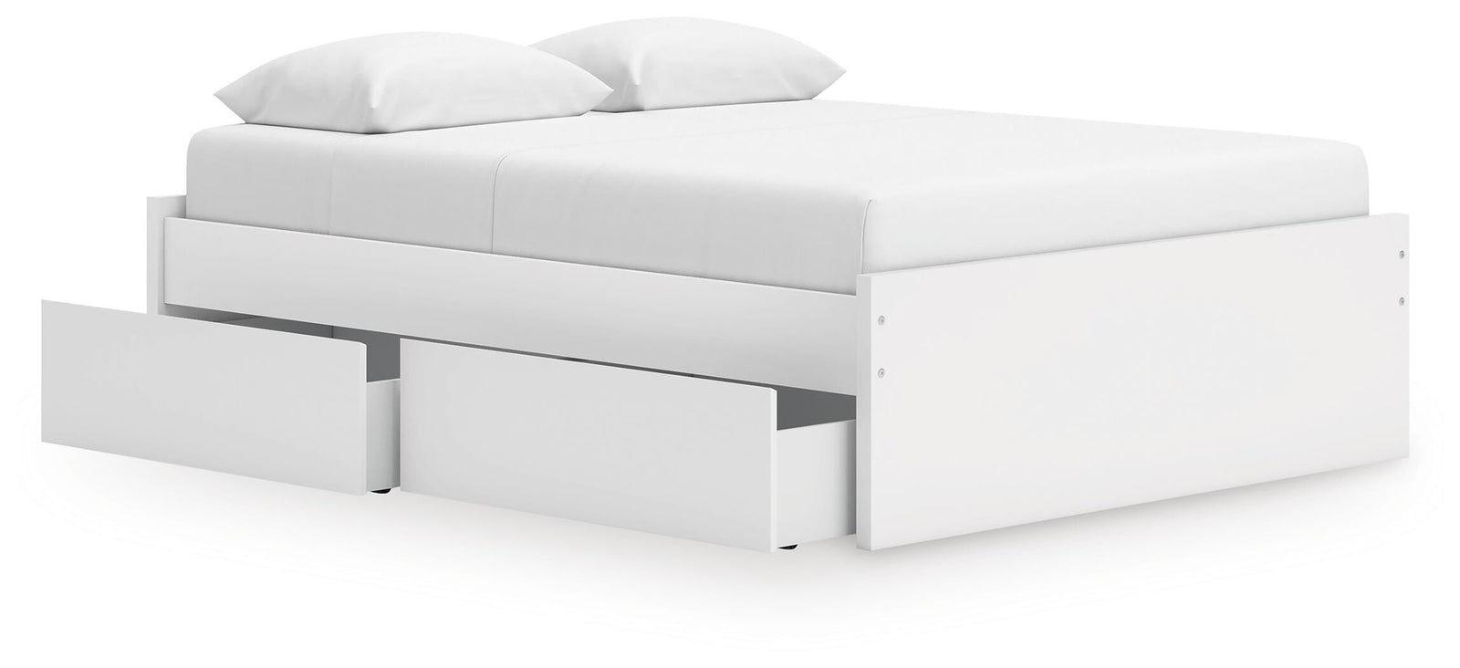 Onita Platform Bed with 1 Side Storage - White (EB9630-SI) - Image 2