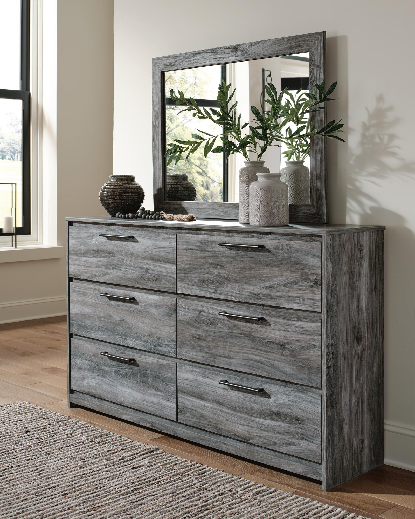 Baystorm Dresser and Mirror - Gray (B221-SI) - Image 6