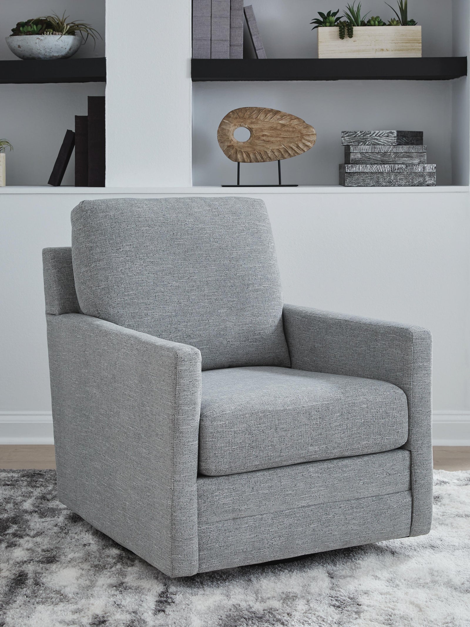 Freybourne Next-Gen Nuvella Swivel Accent Chair (A3000737-SI) - Image 2