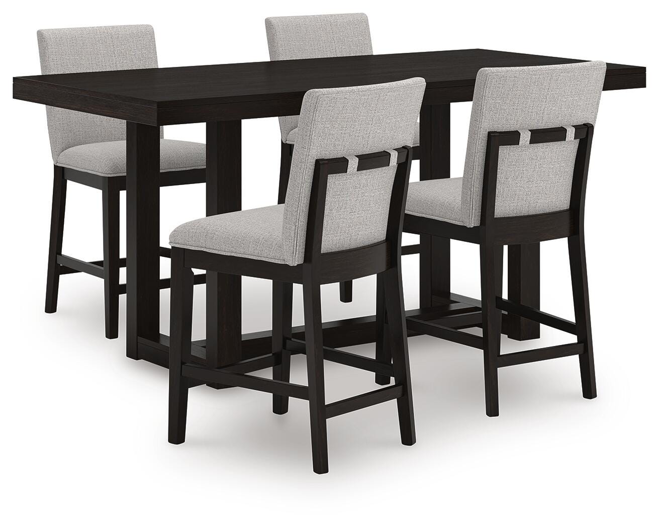 Neymorton Counter Height Dining Table and 4 Barstools (D618-SI)