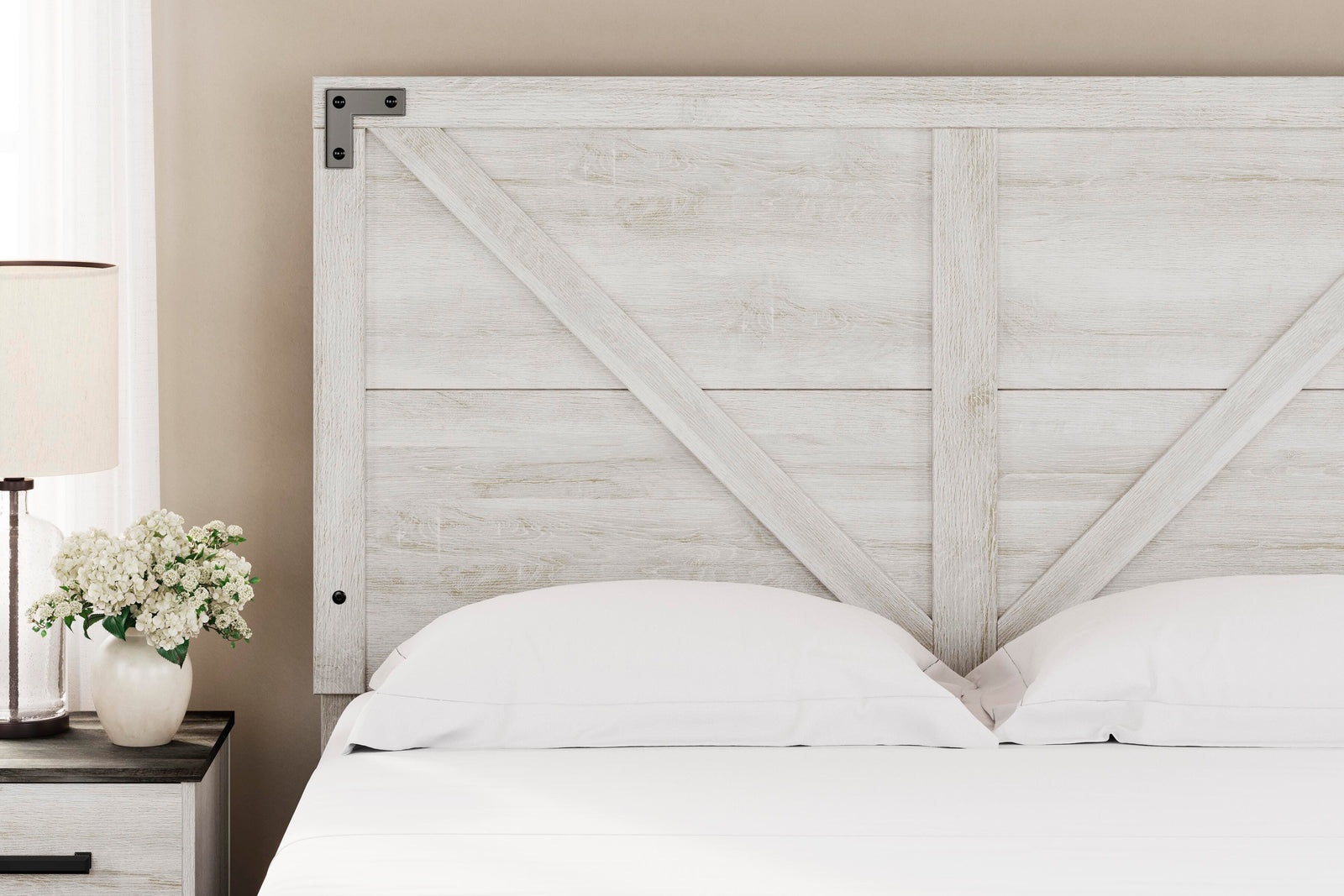 Shawburn Crossbuck Panel Headboard - Whitewash (EB4121-SI) - Image 3