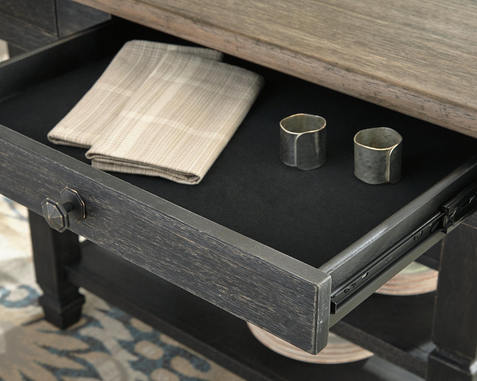 Tyler Creek Counter Height Dining Table with 4 Barstools (D736-SI) - Image 6