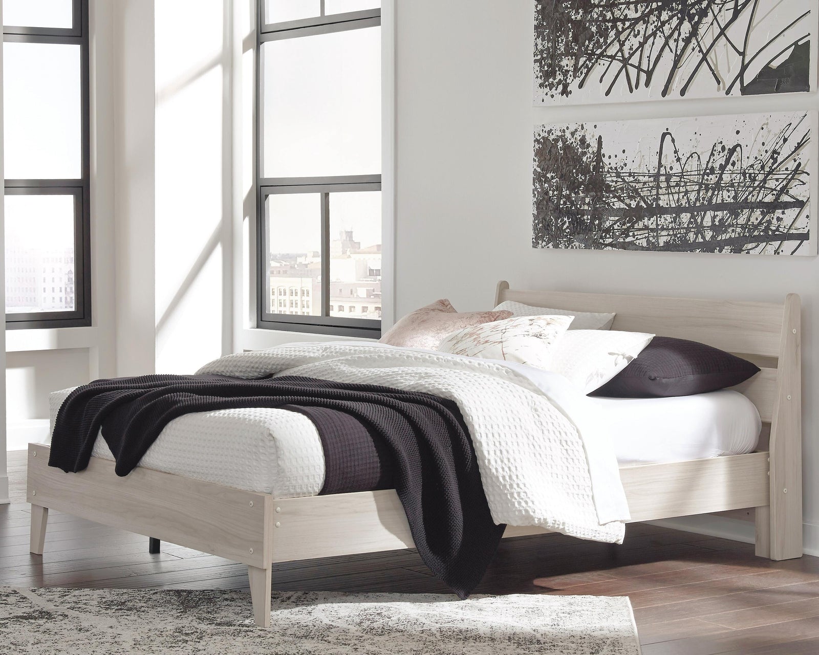 Socalle Panel Platform Bed with Dresser and Nightstand - Light Natural (EB1864-SI) - Image 14