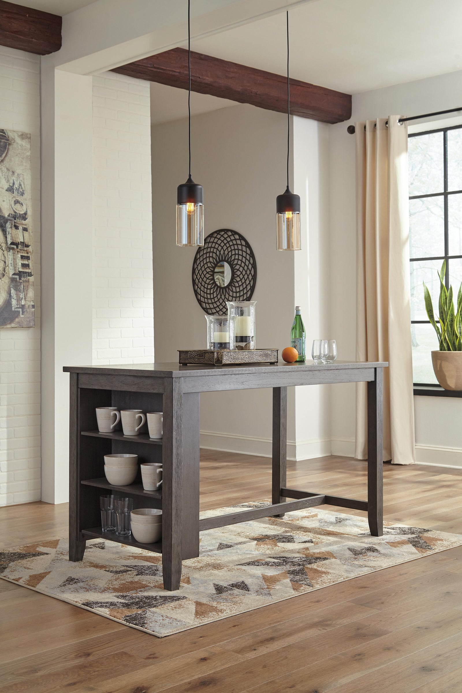 Caitbrook Counter Height Dining Table and 4 Barstools (D388-SI) - Image 4