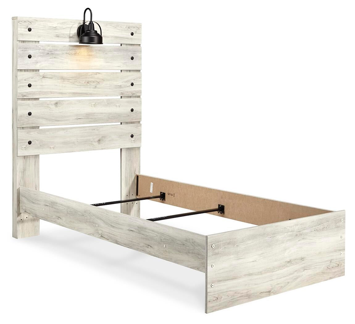 Cambeck Panel Bed (Youth) - Whitewash (B192-SI) - Image 3