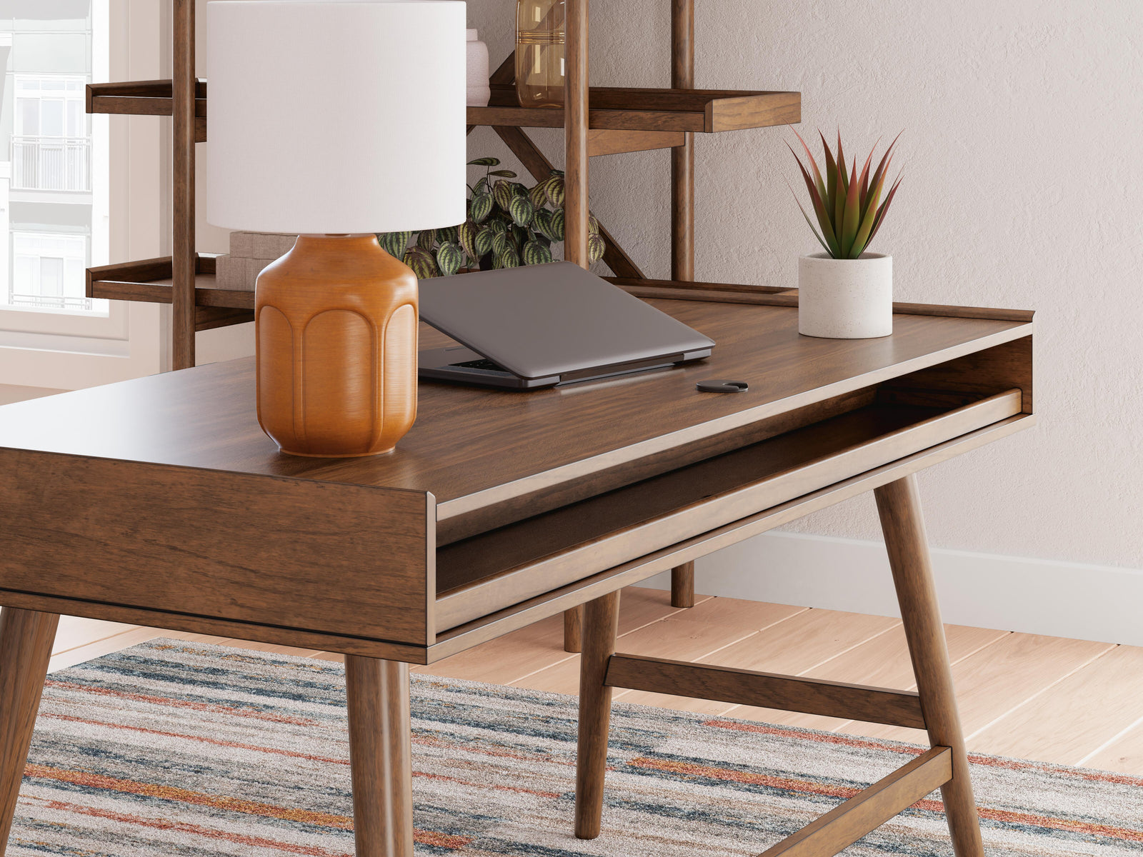 Lyncott 60 Home Office Desk (H615-SI) - Image 11
