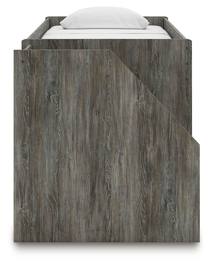 Frandern Loft Bed with Bookcase Storage (Youth) - Gray (B4480-SI) - Image 8