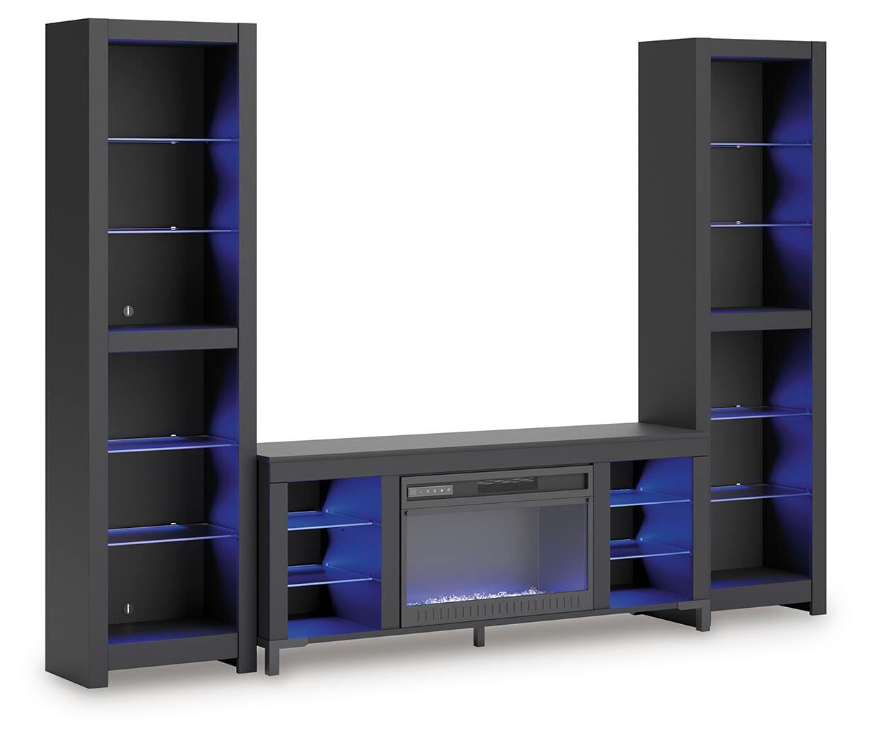 Cayberry 3-Piece Entertainment Center with Electric Fireplace (W2721-SI) - Image 3