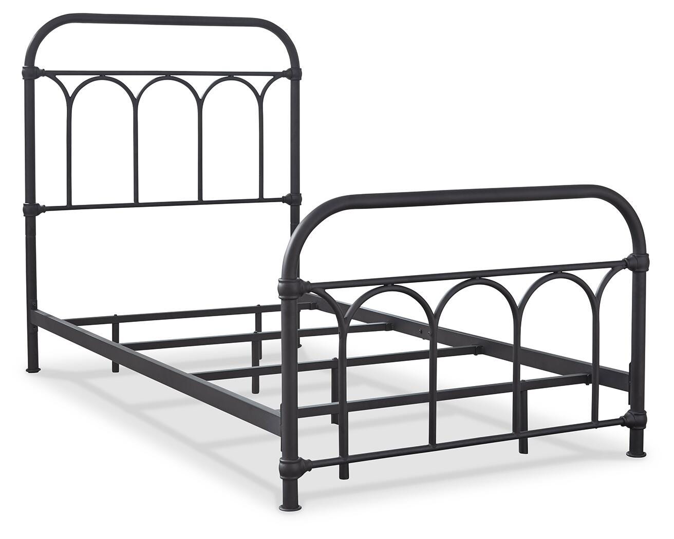 Nashburg Metal Bed (Youth) - Black (B280-SI) - Image 4