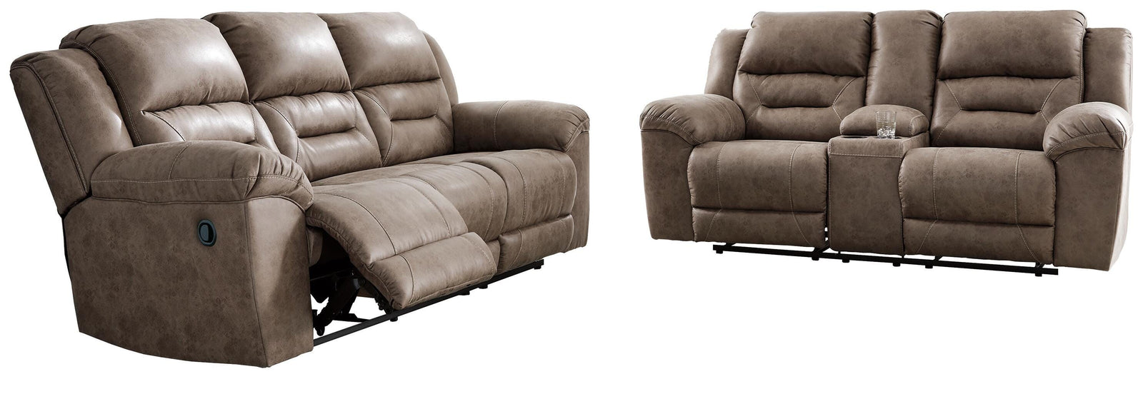 Stoneland Reclining Sofa and Loveseat (39905-SI)