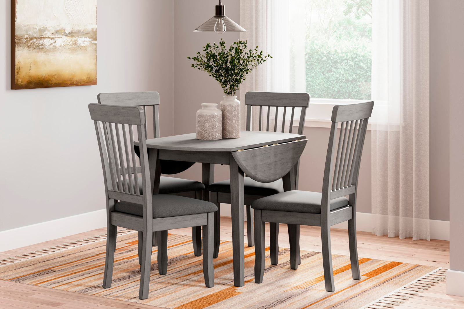 Shullden Dining Table and 4 Chairs (D194-SI) - Image 19