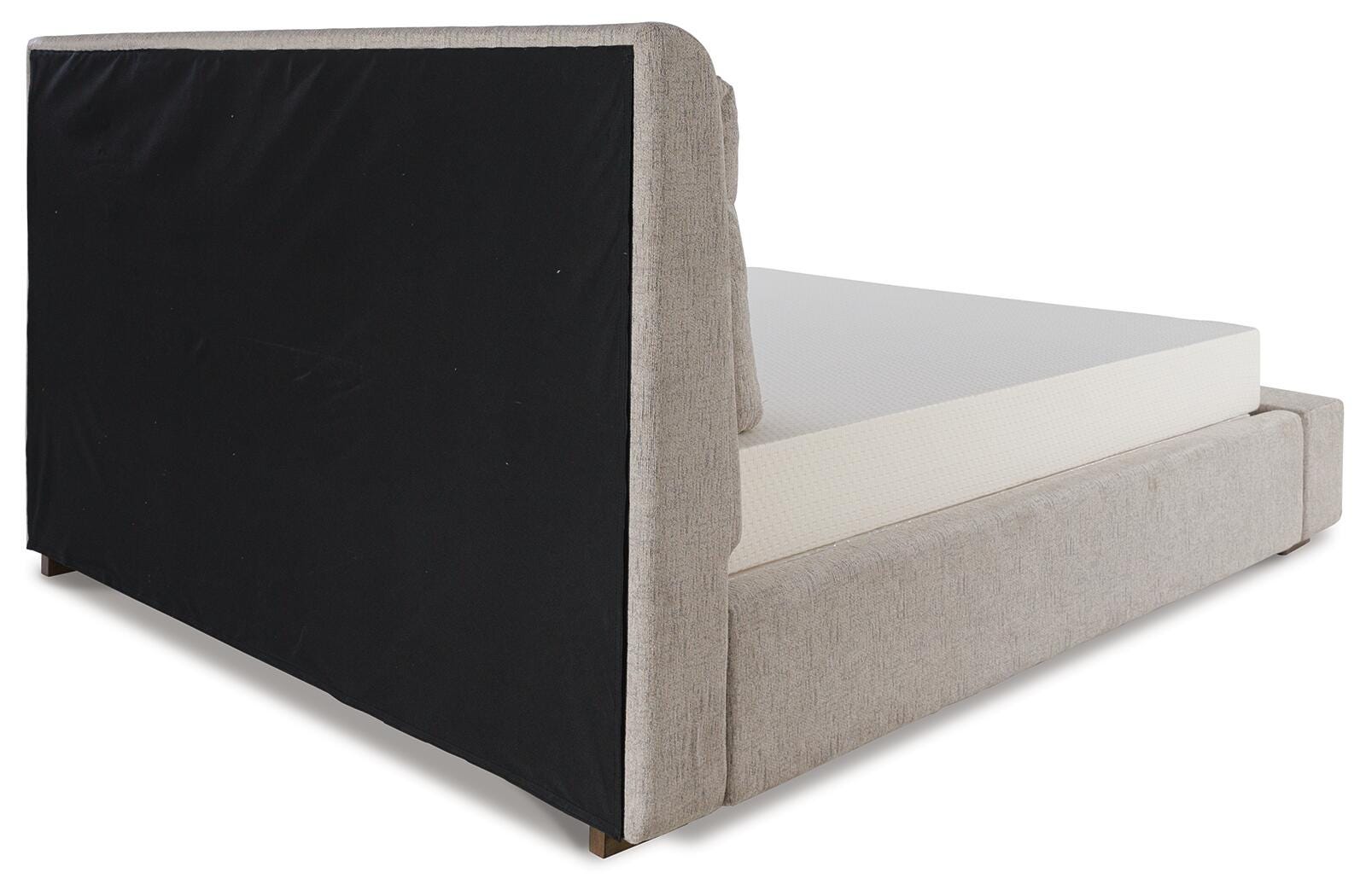 Cabalynn Upholstered Bed, Dresser, Mirror and Nightstand - Light Brown (B974-SI) - Image 12