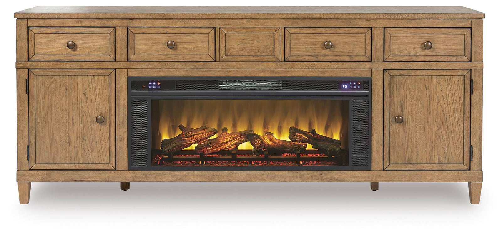 Sharlance 81 TV Stand with Electric Fireplace (W655-SI)