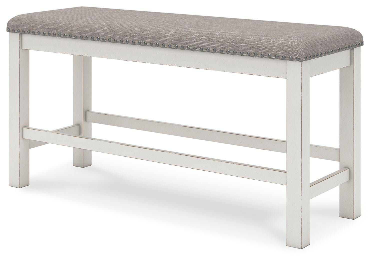 Robbinsdale Counter Height Extension Dining Table, 6 Barstools and Bench (D642-SI) - Image 8