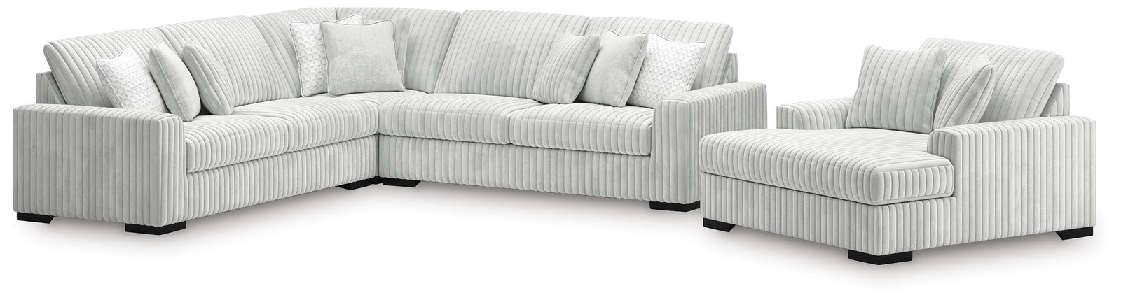 Stupendous 3-Piece Sectional and Oversized Chaise (25903-SI)