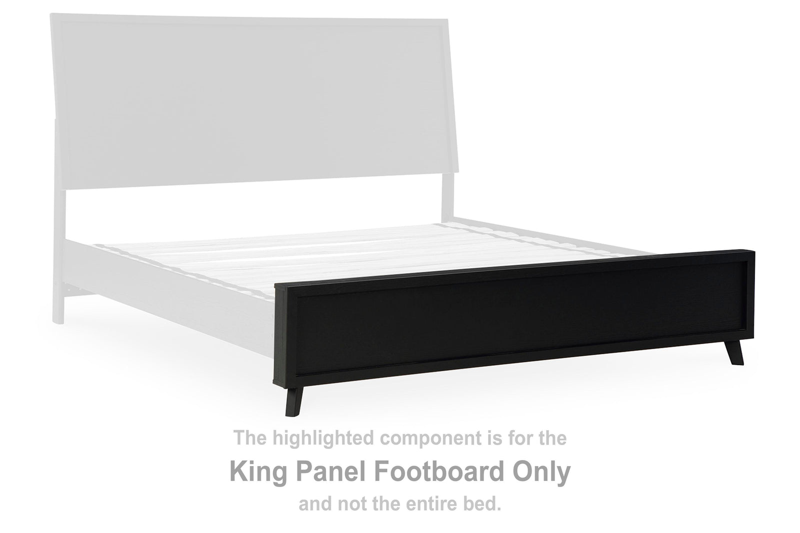Danziar Panel Footboard - Black (B1013-SI) - Image 3