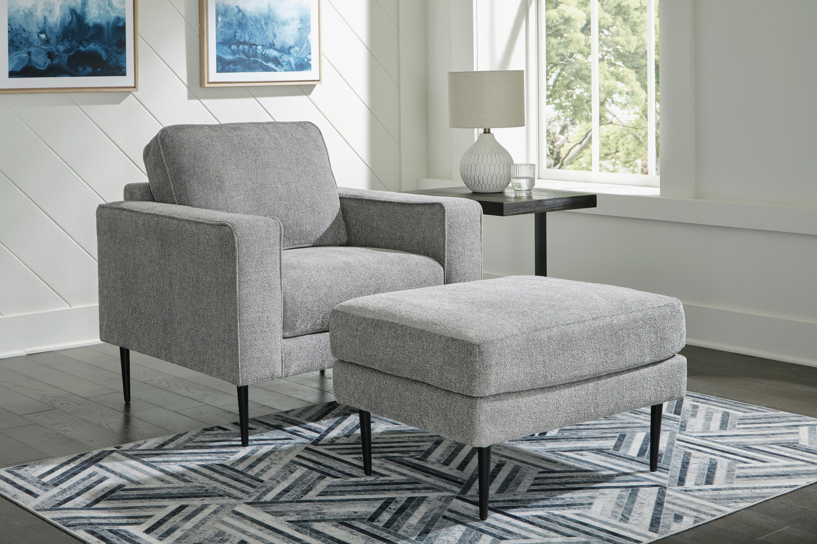Hazela Chair and Ottoman (41102-SI) - Image 10
