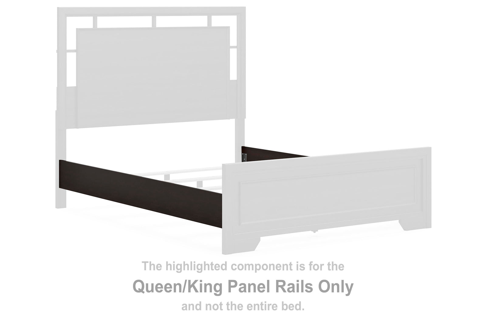 Covetown Panel Rails - Dark Brown (B441-SI) - Image 2