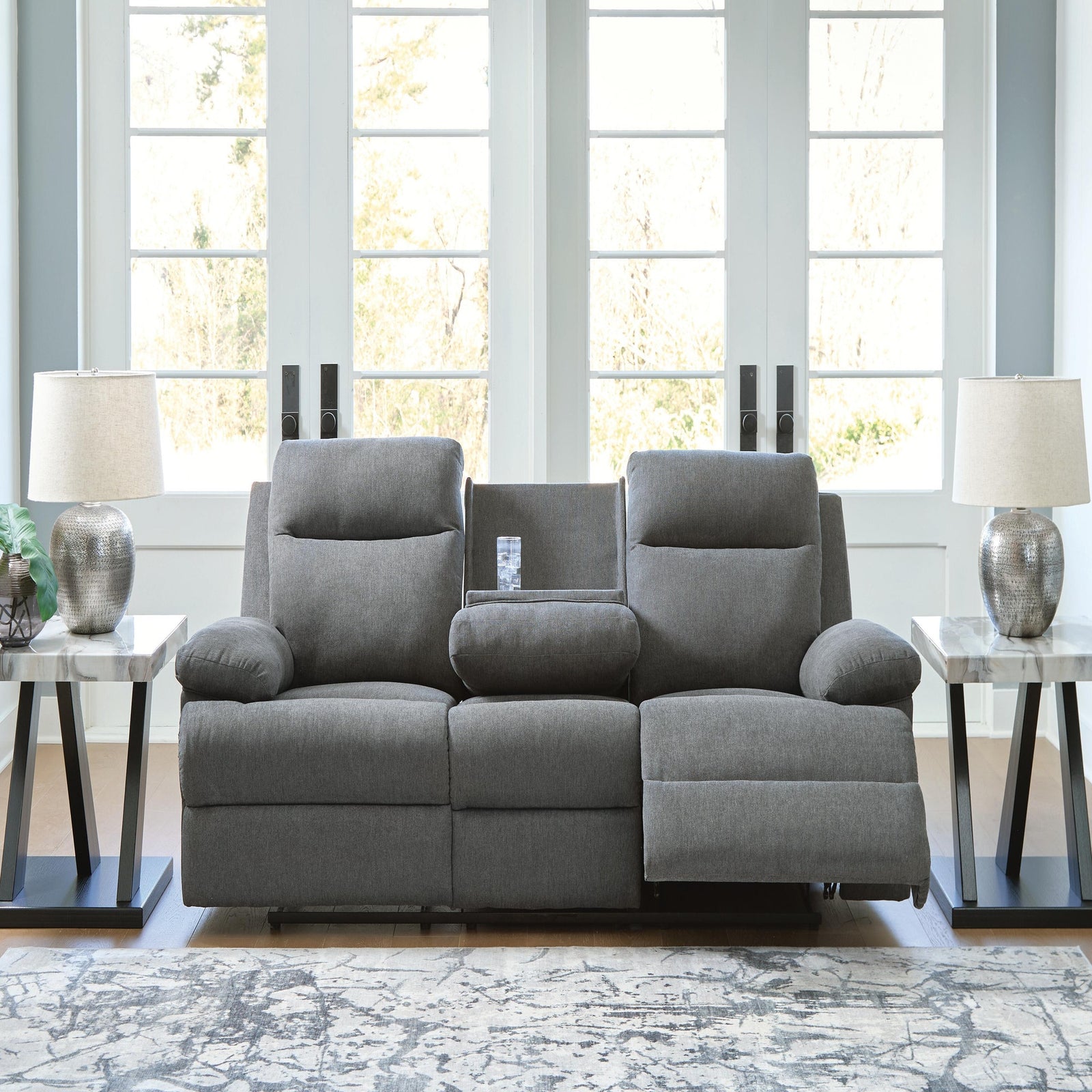 Side-Swipe Reclining Sofa with Drop Down Table (PC91406-SI) - Image 7