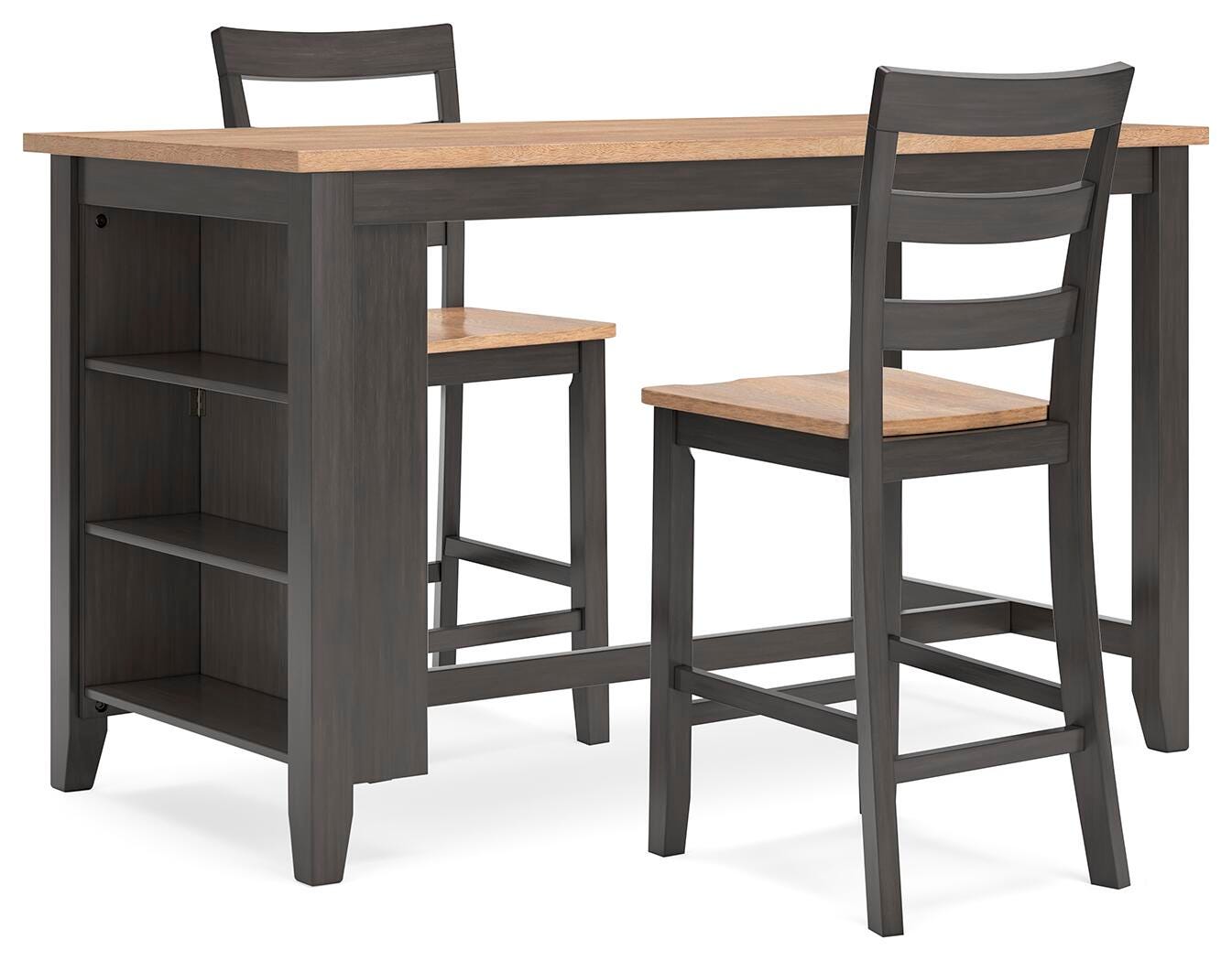 Gesthaven Counter Height Dining Table and 2 Barstools (D396-SI) - Image 2