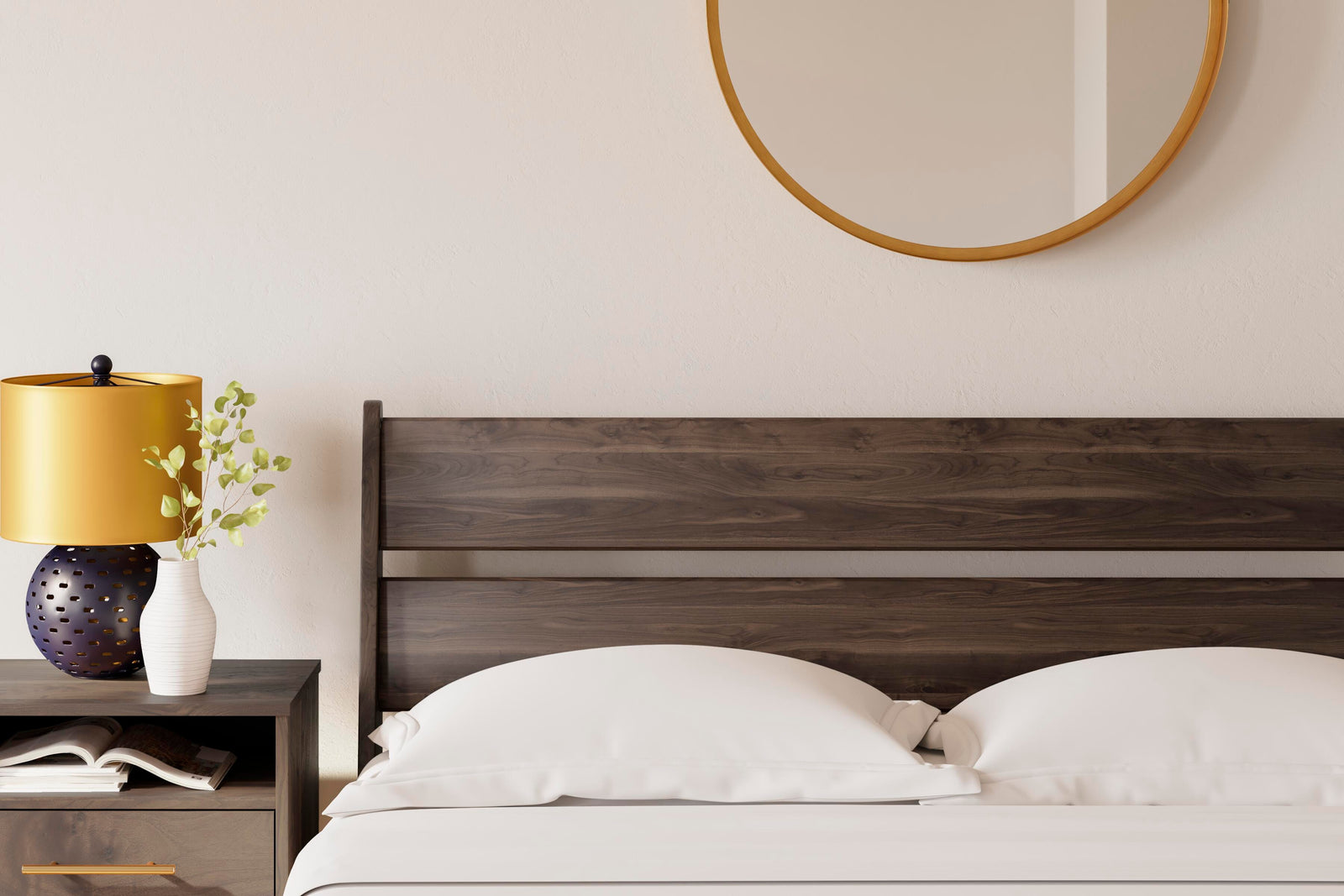 Calverson Panel Platform Bed with Dresser and Nightstand - Mocha (EB3660-SI) - Image 23