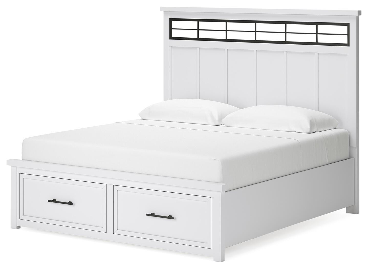 Ashbryn Panel Storage Bed, Dresser and Mirror - White/Natural (B844-SI) - Image 10