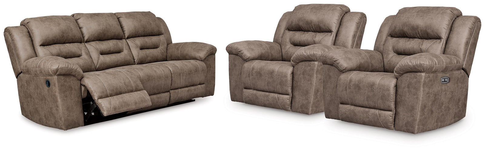 Stoneland Reclining Sofa and 2 Power Recliners (39905-SI)