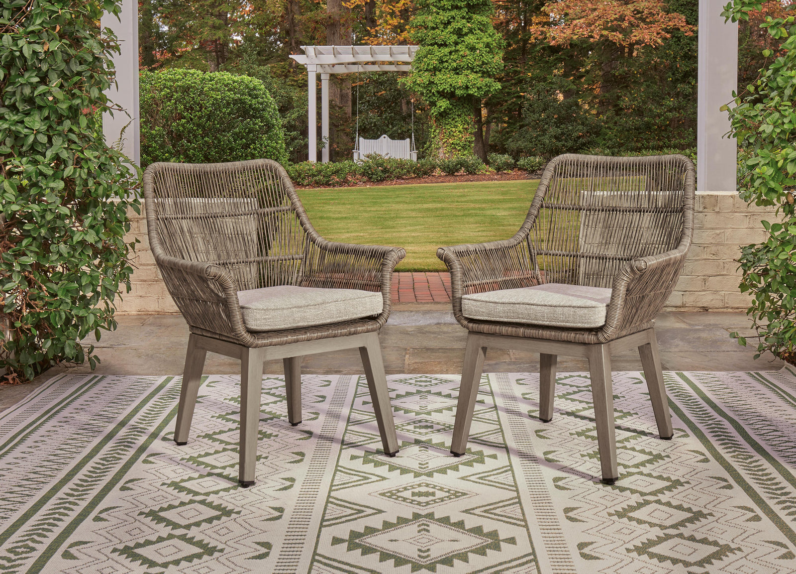 Beach Front Arm Chair with Cushion (Set of 2) (P399-SI) - Image 6
