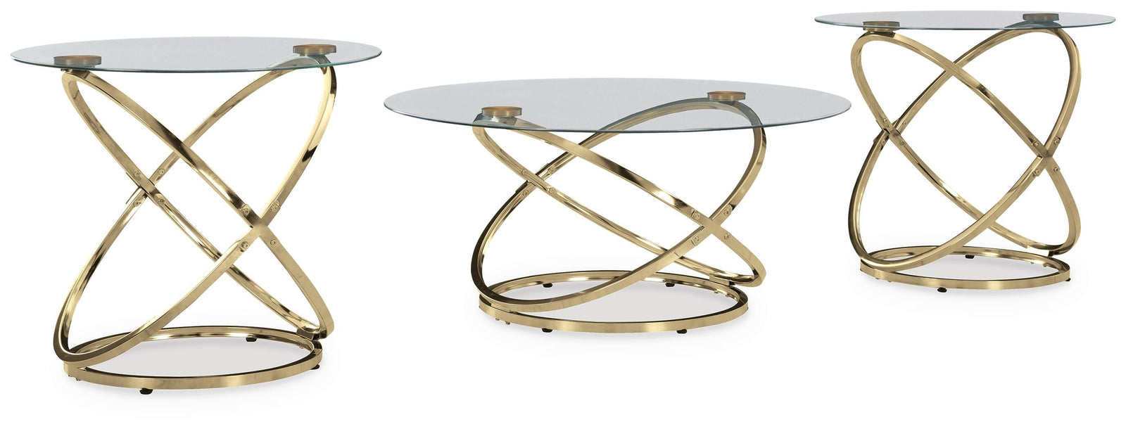 Crimonti Table (Set of 3) - Champagne (T273-SI)