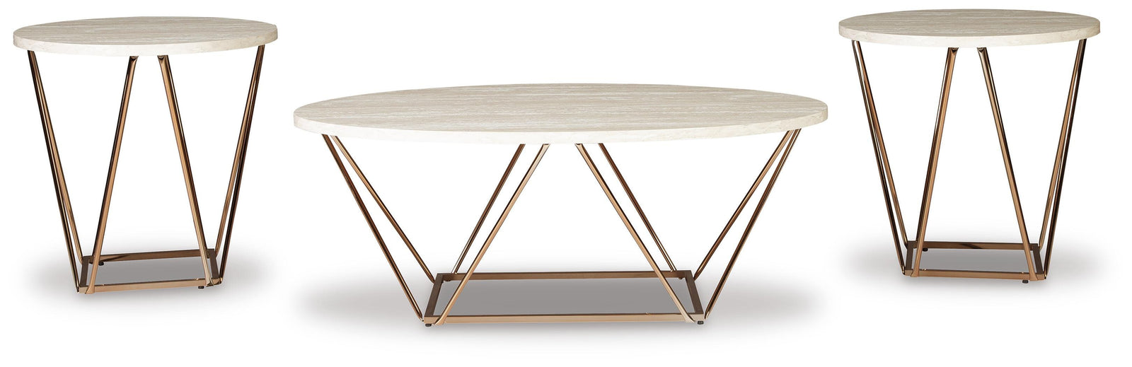 Tarica Table (Set of 3) - Two-tone (T385-SI) - Image 2