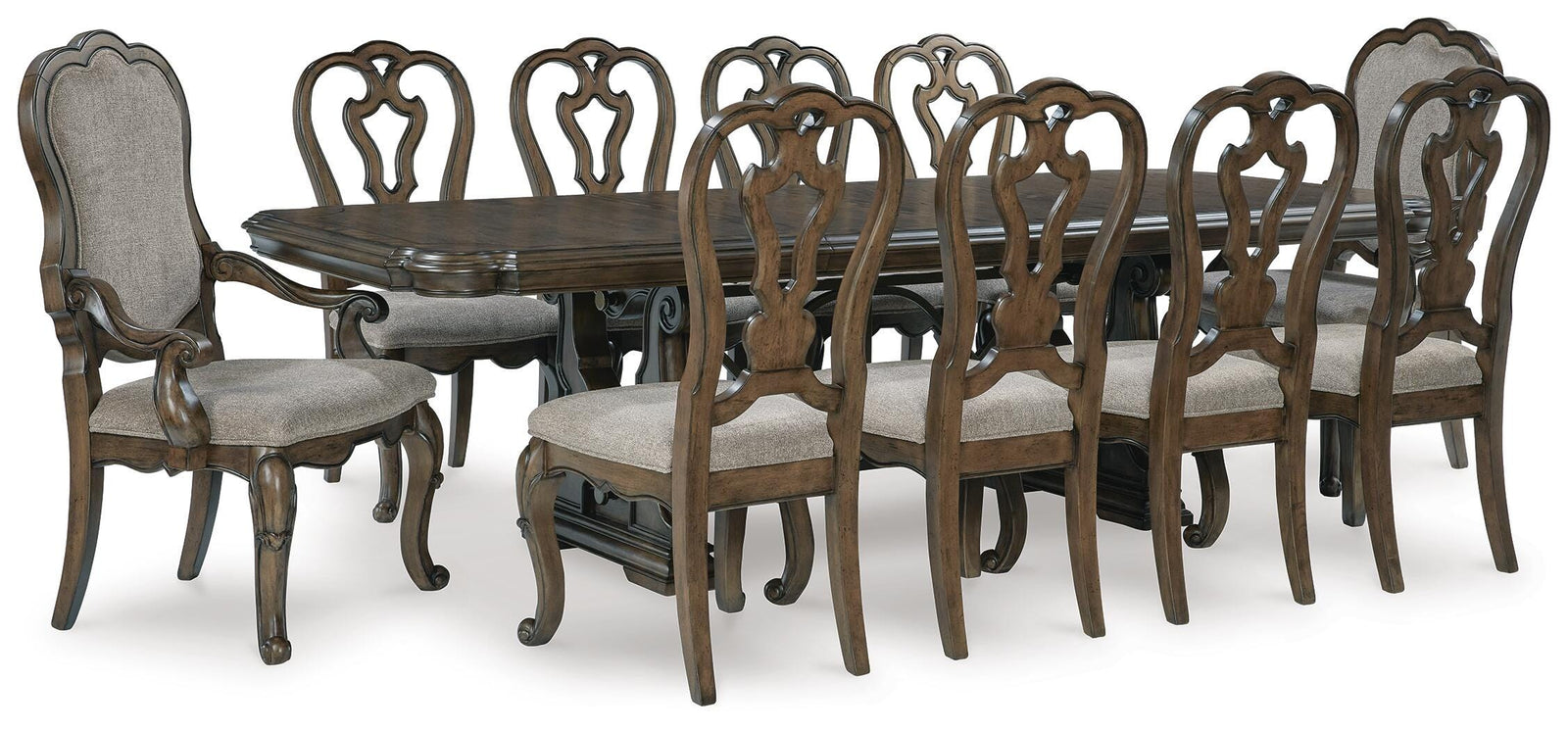 Maylee Dining Table and 10 Chairs (D947-SI)